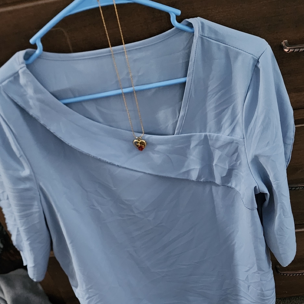 Elegant Blue Women's Top